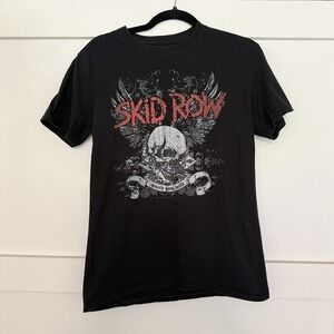 American Classics Skid Row Mens Black Cotton Knit Crew Neck Graphic Tee M